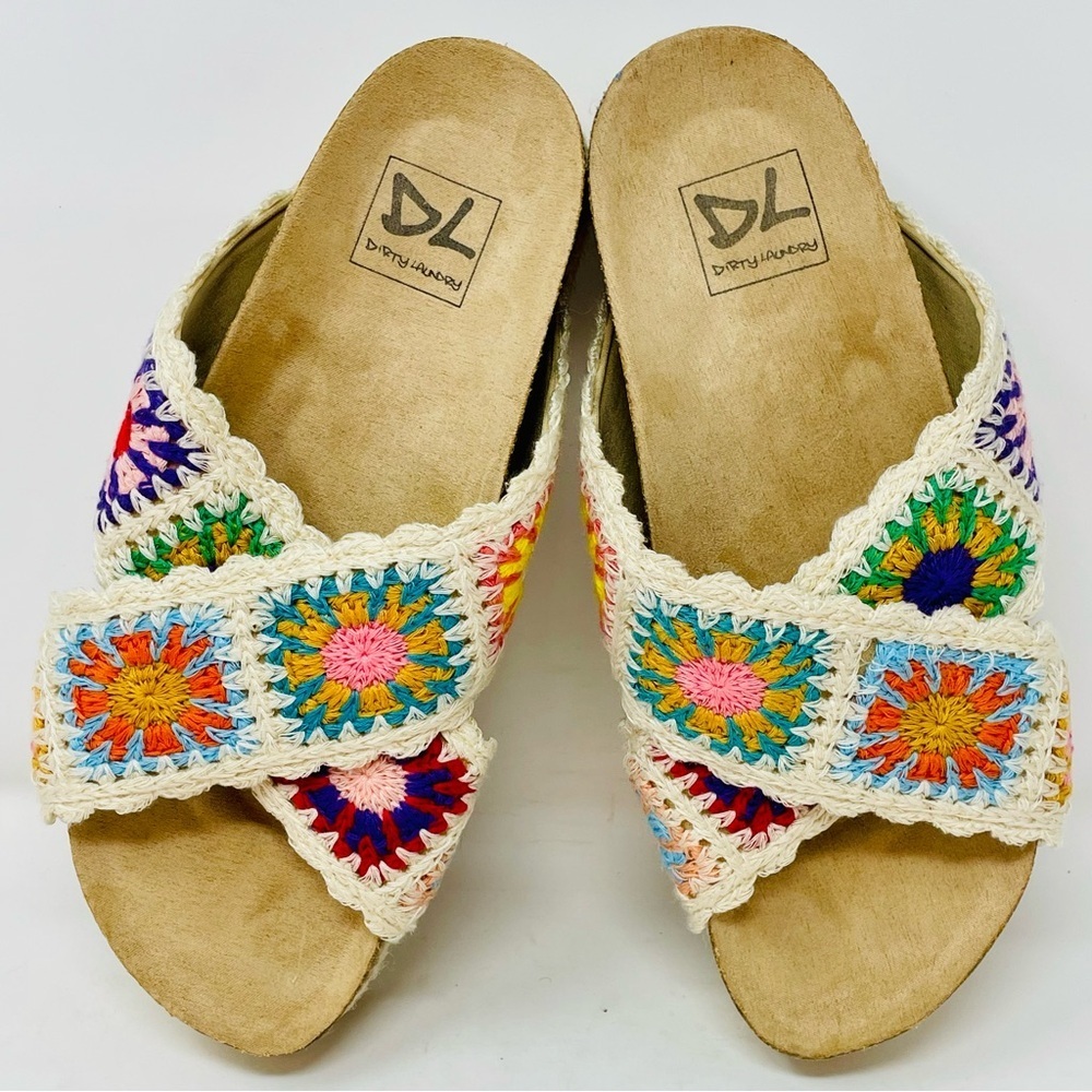 Dirty Laundry Multicolor Crochet Sandals